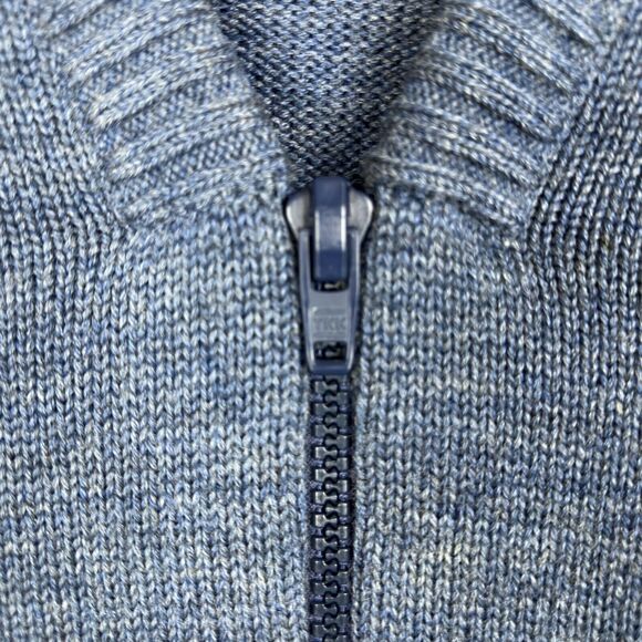 Ansett Pure Wool Zip Jacket Sweater men's SZ 20 Cardigan Sweater Australia Blue - Picture 15 of 16